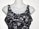 Islander Swimwear Color Black & White Flower Patte