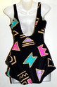 The Slimsuit Womens Juniors Swimwear Geometric Pri