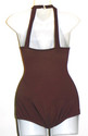 White Stag Womens Juniors Brown Swimdress Swimwear