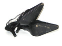 Rialto Womens Heel Rhinestone Black  Open Toe Dres
