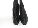 Vintage Womens Mid Calf Black leather Ankle Boots 