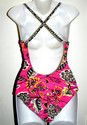 Rampage Womens Swimwear One Piece Flower Print  Si