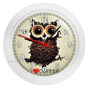 I LOVE COFFEE OWL DARK ROAST BEANS CUP TIME WALL C