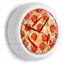 PEPPERONI ITALIAN PIZZA PIE WALL CLOCK FOR KITCHEN