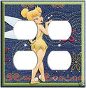 NEW DISNEY TINKERBELL GIRL DUPLEX 4 OUTLETS COVER 