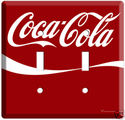 NEW RED COCA-COLA DOUBLE LIGHT SWITCH COVER WALL P