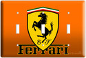 FERRARI EMBLEM SCUDERIA TRIPLE LIGHT SWITCH PLATE 