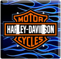 HARLEY DAVIDSON EMBLEM DOUBLE LIGHT SWITCH COVER P