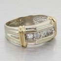 Vintage Mens 14k Gold Diamond Anniversary Ring Ban