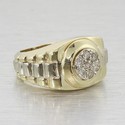 14k Gold "Watch" Style Diamond Band Ring Jewelry