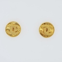 Genuine Authentic Chanel 18k Gold Fancy Stud Earri