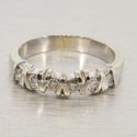 Unique Estate Diamond 14k Gold V-Curve Band Ring