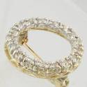 Fine Vintage Estate 10K Diamond Brooch