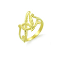14k Yellow Gold Initial Ring "A"