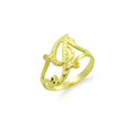 14k Yellow Gold Initial Ring "I"