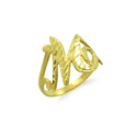 14k Yellow Gold Initial Ring "M"