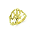 14k Yellow Gold Initial Ring "P"