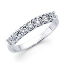 14K White Gold Round Diamond Wedding Ring Band 0.8