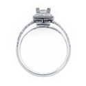 14K W Gold Princess cut CZ Solitaire Engagement Ri