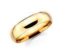 14K Solid Yellow Gold PLAIN Wedding Band Ring 8mm 
