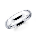14K White Gold COMFORT FIT Wedding Band Ring 5mm S