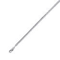14K White Gold Curb Cuban Chain Necklace 3.2mm 16 