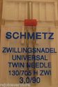 Schmetz UniversalTwin/Double  Needle 3,0/90  for  