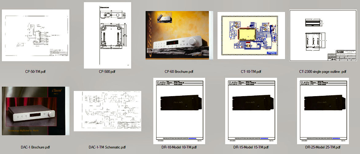 Classe Audio Service Manuals ca-m300 cp-60 dr-5 cp 800 Rare Custom PDF CD *Nice*