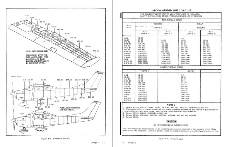 Cessna 172 Aircraft Airplane Custom Collection of Service Parts Manuals