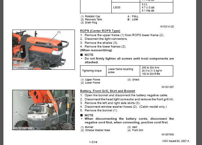 Kubota L3130, L3430, L3830, L4630, L5030 Service Manual Repair PDF CD