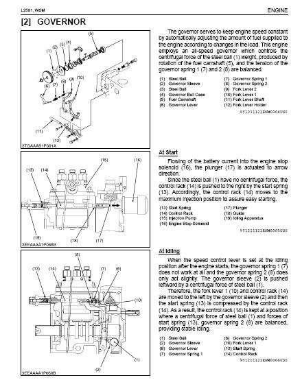 Kubota L2501 Tractor WSM Service Owners Manual Rare Custom 2 in 1 PDF ...