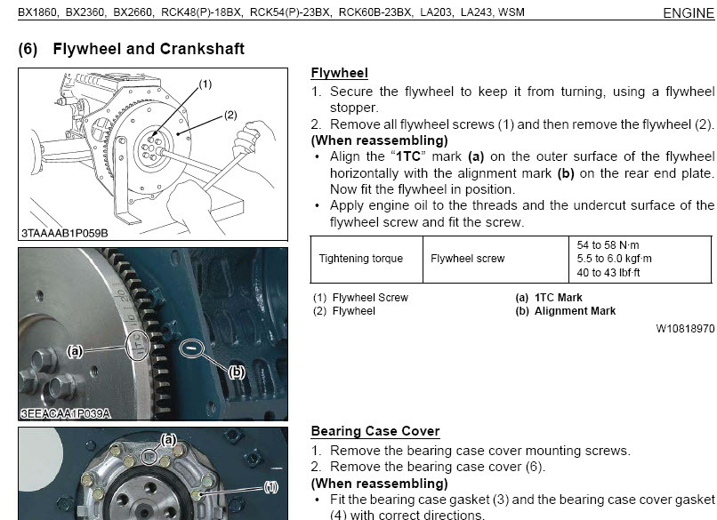 Kubota BX1860 BX2360 BX2660 Tractor Service Manual WSM Repair PDF CD