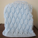 Powder Blue Soft Baby Blanket, Handmade