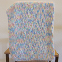SOFT BABY BLANKET MIXED PASTEL COLORS white, yello