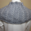 Handknit Soft Stylish Shiny Cowl, Medium Gray, lig