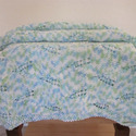 RECTANGULAR BABY BLANKET MIXED COLORS OF WHITE GRE