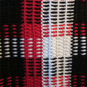 Handmade tri-color plaid crochet shawl