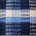 Handmade 3-color plaid crochet shawl