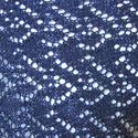 Handmade Midnight Blue Soft Lacy Shawl, Rectangula