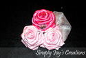 Satin Roses Headband w/ elastic band