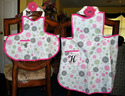 "Sara and Clara" Mommy-n-Me Aprons with matching h