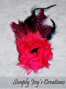 Stylish Shabby Chic Vibrant Pink Rose Headpiece