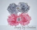 SHABBY CHIC DOUBLE ROSES HEADBANDS