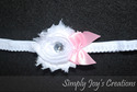 Single Shabby Chic Rose Headband