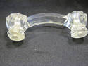 Pair of 4" glass drawer handles or knobs.