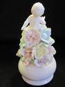 Vintage Bone China CHERUB ON Flower PEDESTAL 