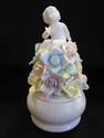 Vintage Bone China CHERUB ON Flower PEDESTAL 