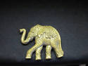 Vintage Heavy Brass Belt Buckle of a Elephant 