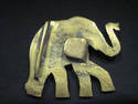 Vintage Heavy Brass Belt Buckle of a Elephant 