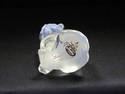 Satin Glass Cat made by Fenton